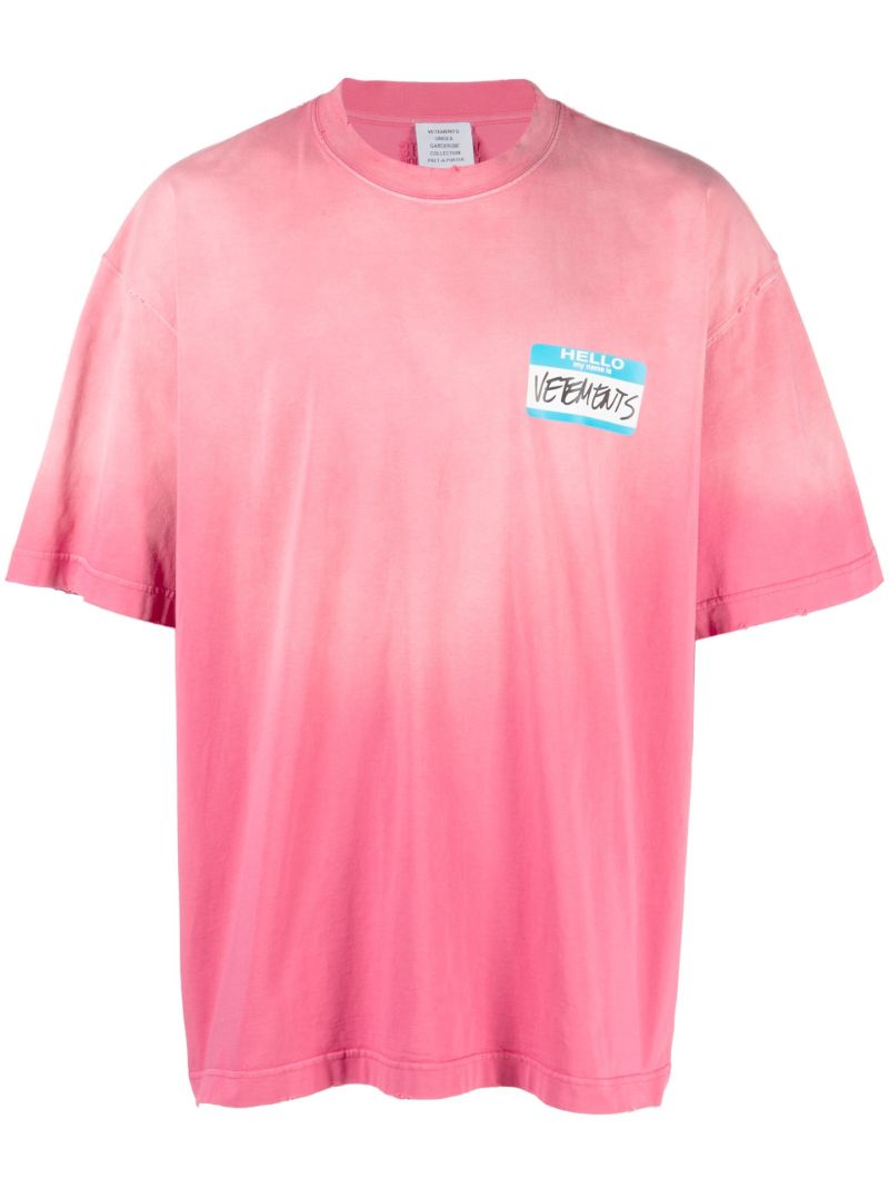 Pink My Name Is Cotton T-shirt