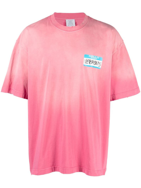 Pink My Name Is Cotton T-shirt