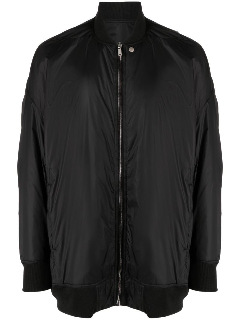 Black Zip-up Bomber Jacket