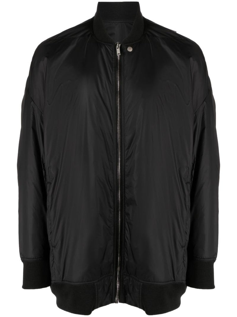 Black Zip-up Bomber Jacket