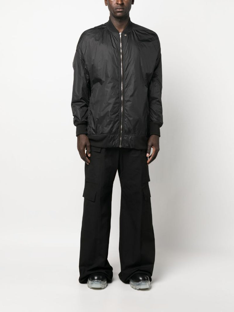 Black Zip-up Bomber Jacket