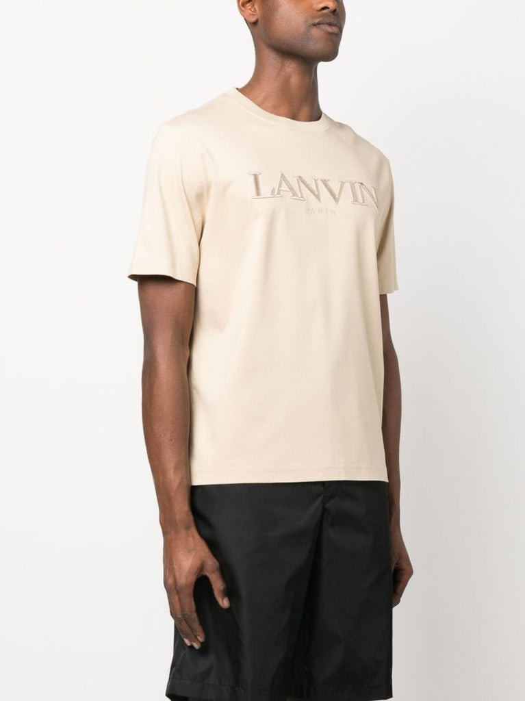 Neutral Logo Embroidered Cotton T-shirt