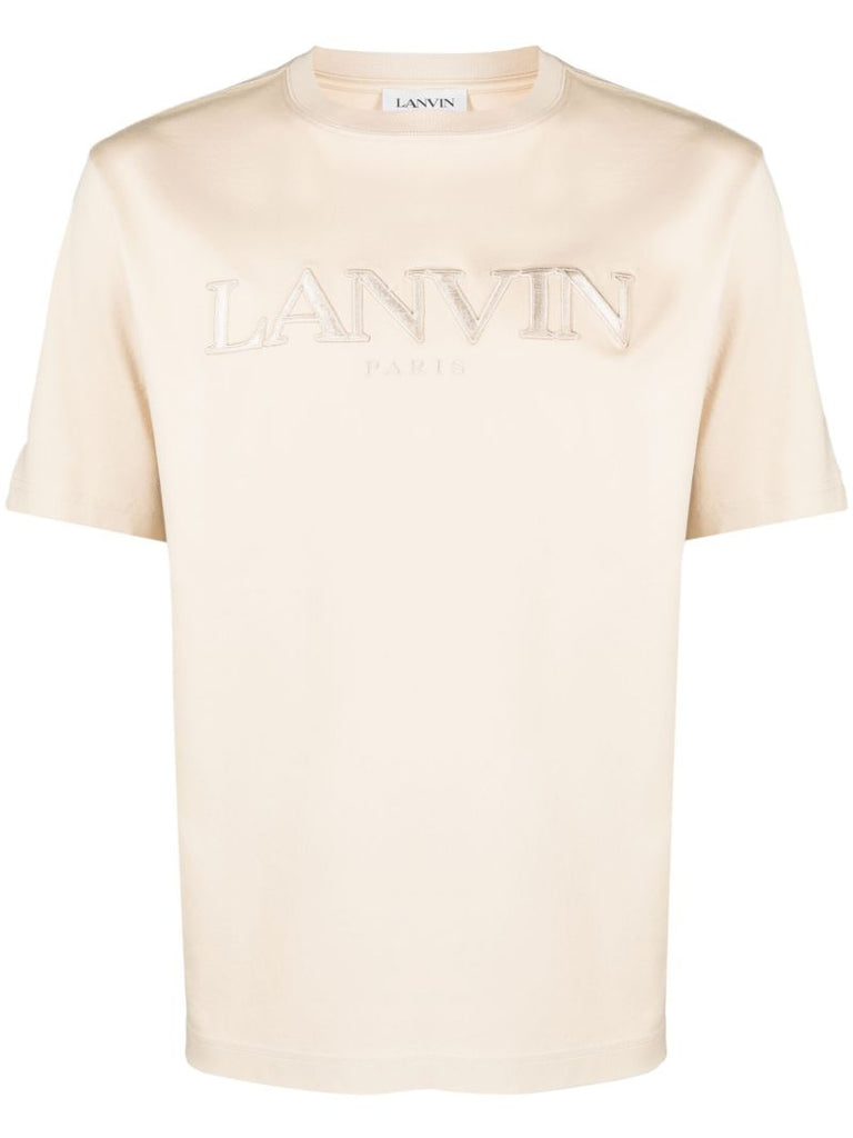Neutral Logo Embroidered Cotton T-shirt