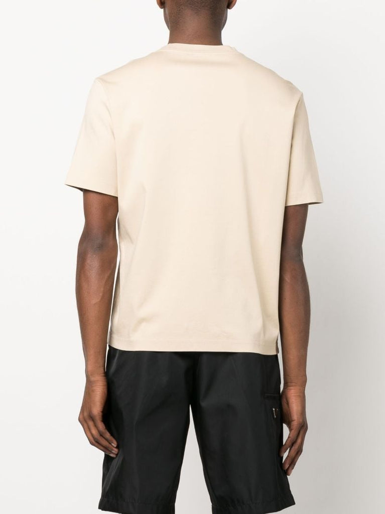 Neutral Logo Embroidered Cotton T-shirt
