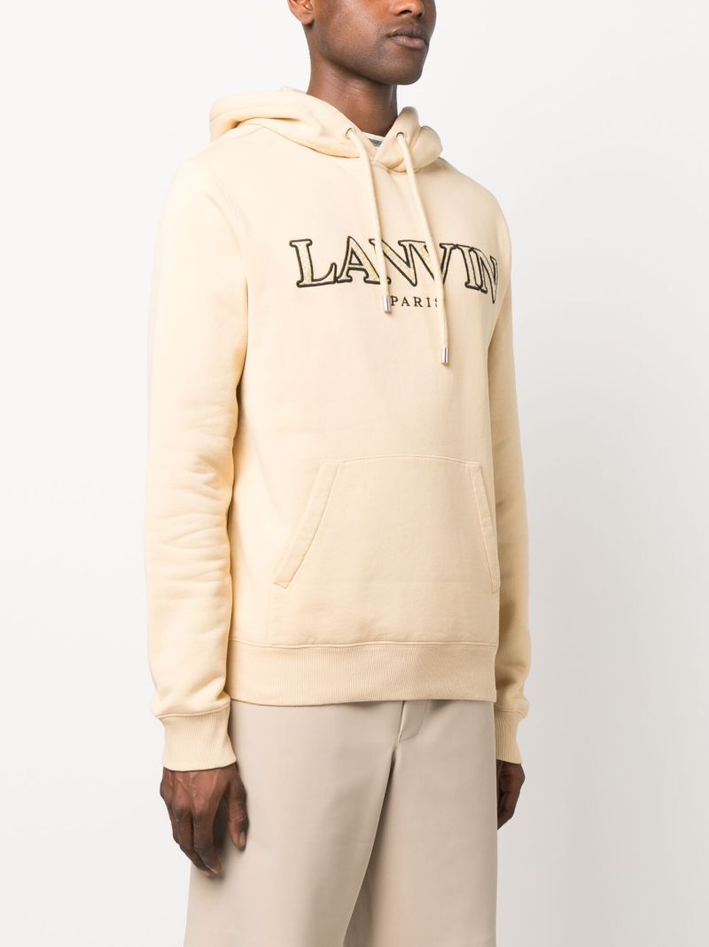 Neutral Logo Embroidered Drawstring Hoodie