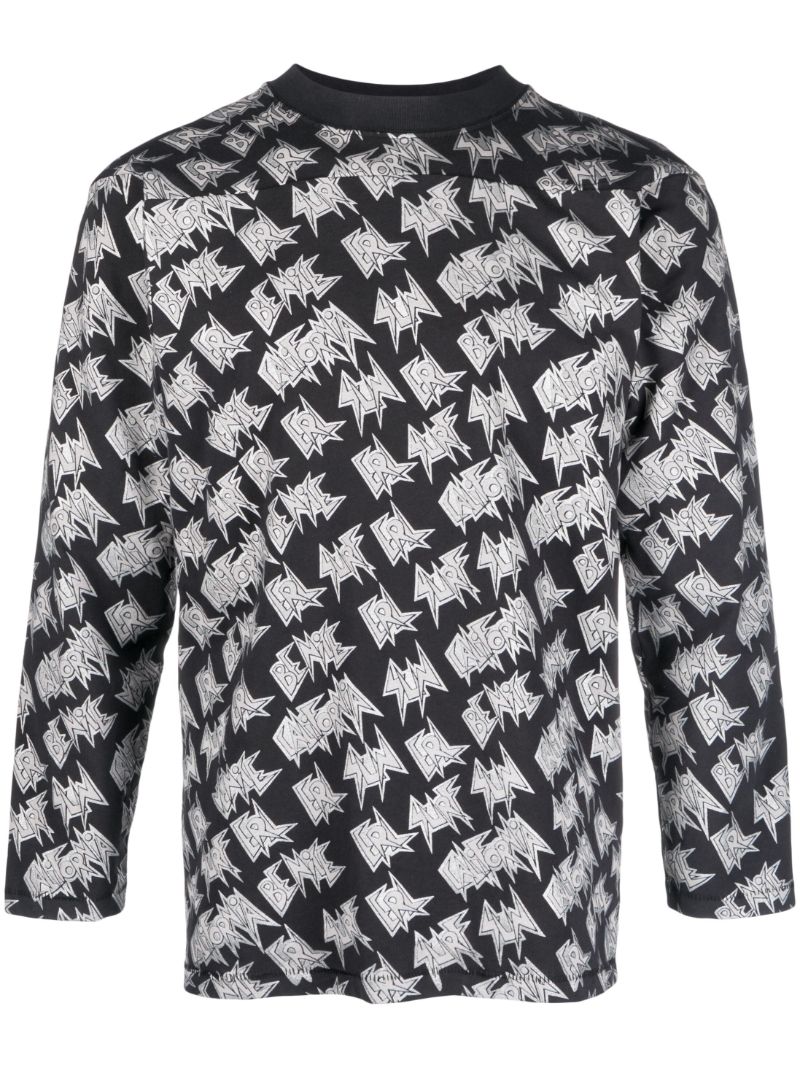 Black Logo-print Long-sleeve T-shirt