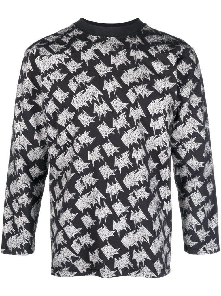 Black Logo-print Long-sleeve T-shirt
