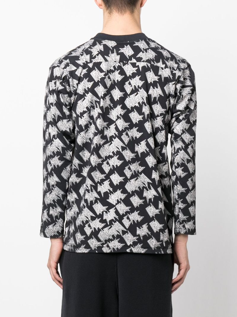 Black Logo-print Long-sleeve T-shirt