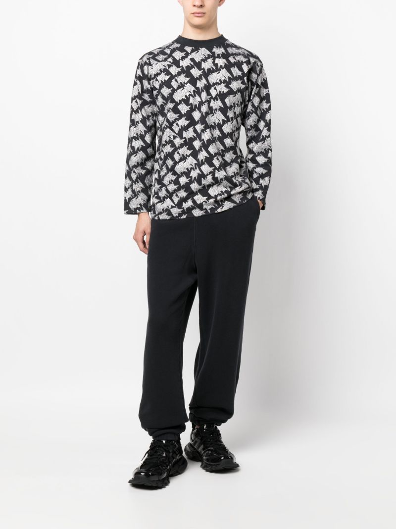 Black Logo-print Long-sleeve T-shirt