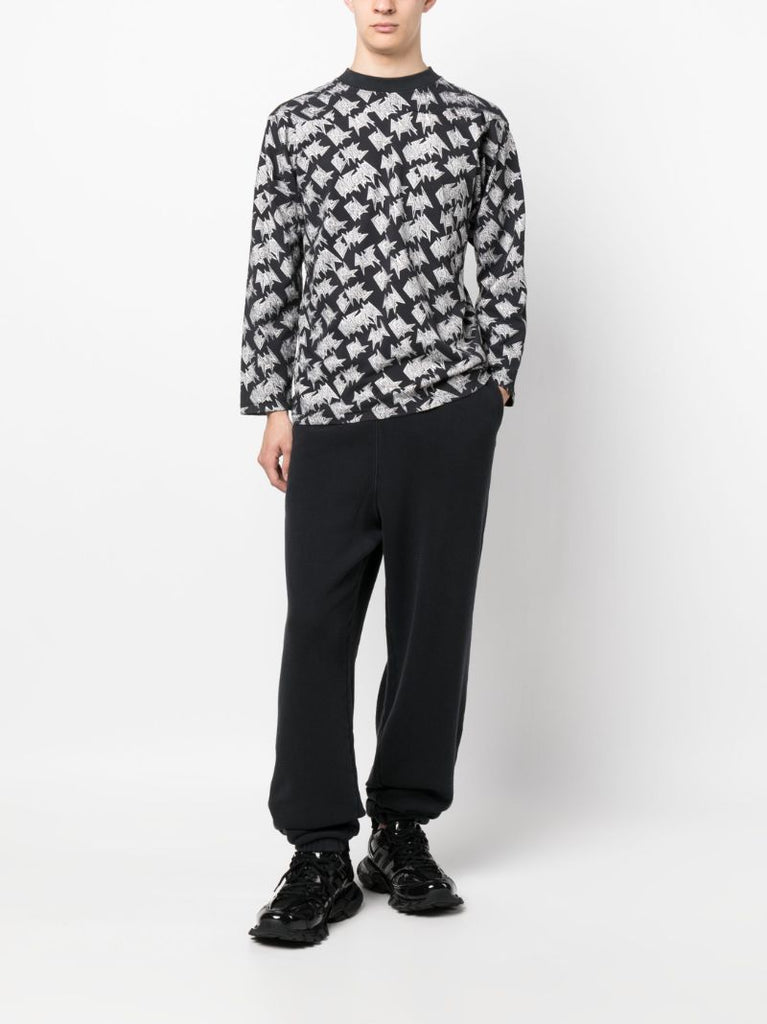 Black Logo-print Long-sleeve T-shirt