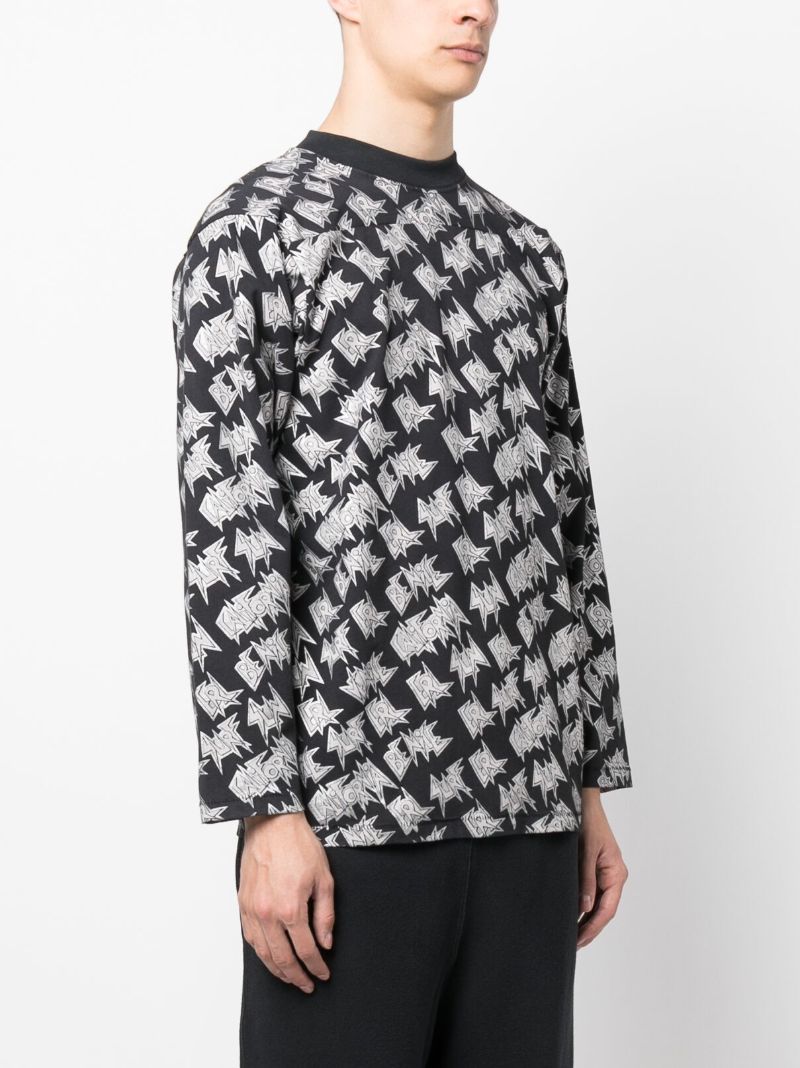 Black Logo-print Long-sleeve T-shirt