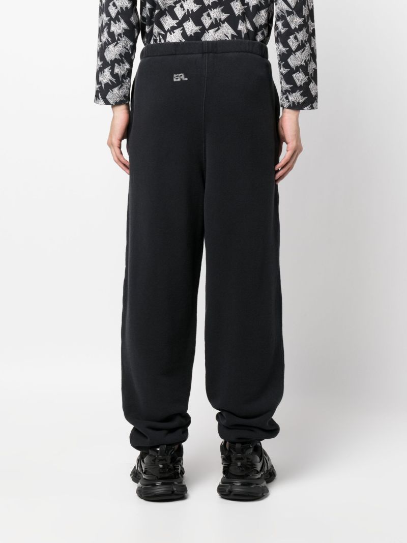Black Fleece Cotton Track Pants