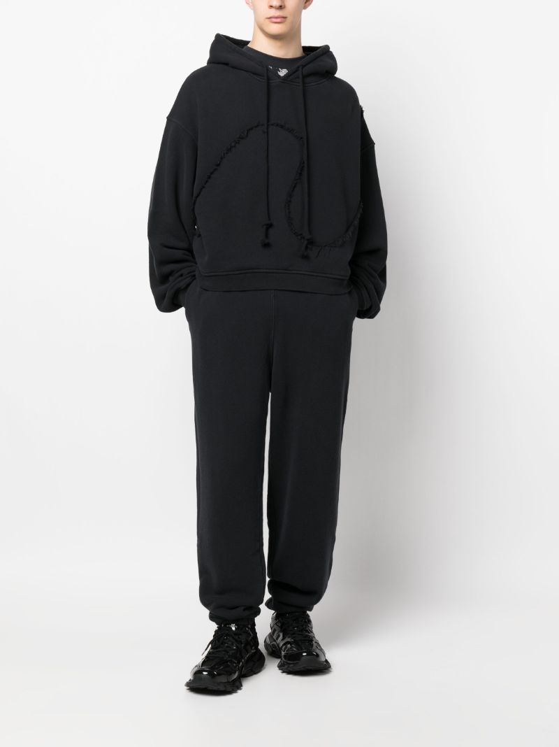 Black Fleece Cotton Track Pants