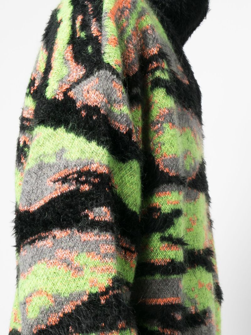 Green Intarsia Knit Jumper