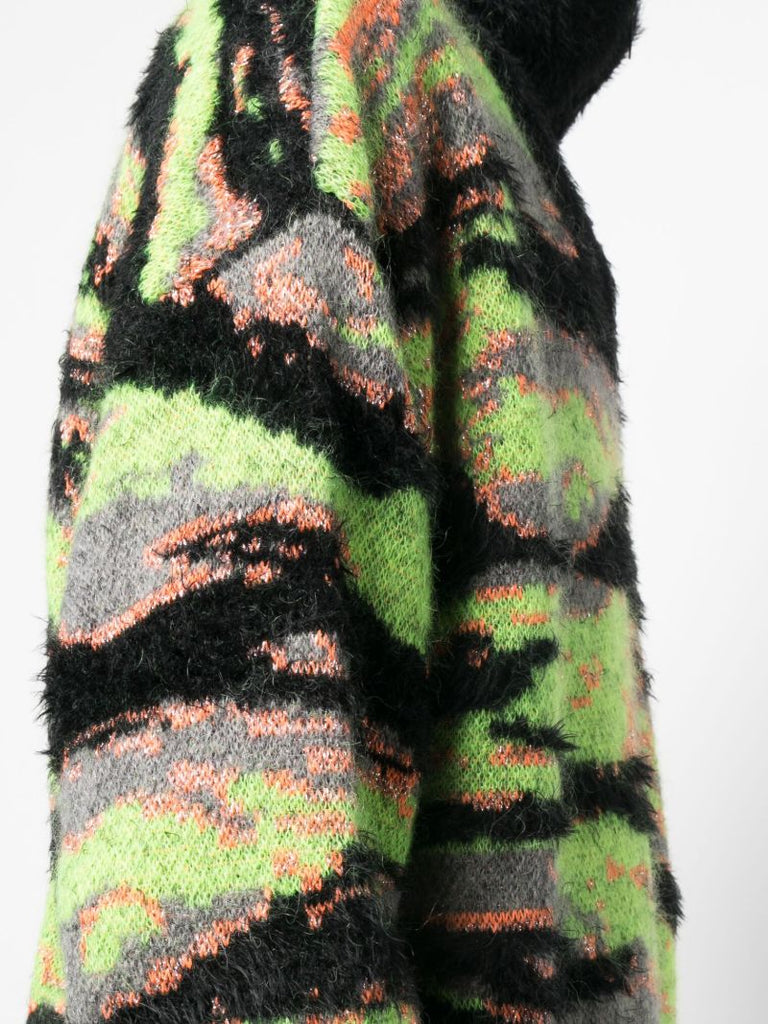 Green Intarsia Knit Jumper