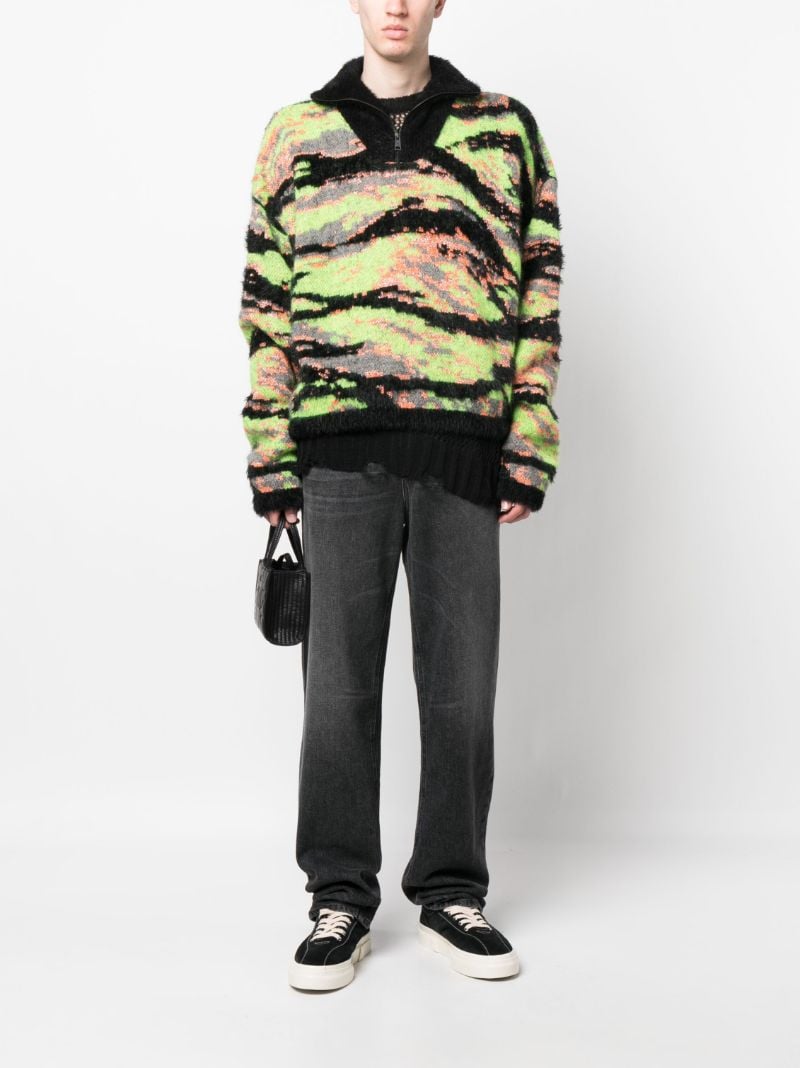 Green Intarsia Knit Jumper