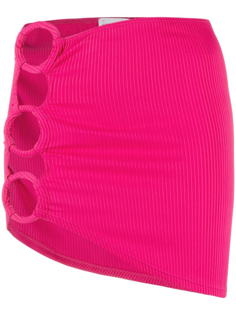 Pink Cut-out Mini Skirt