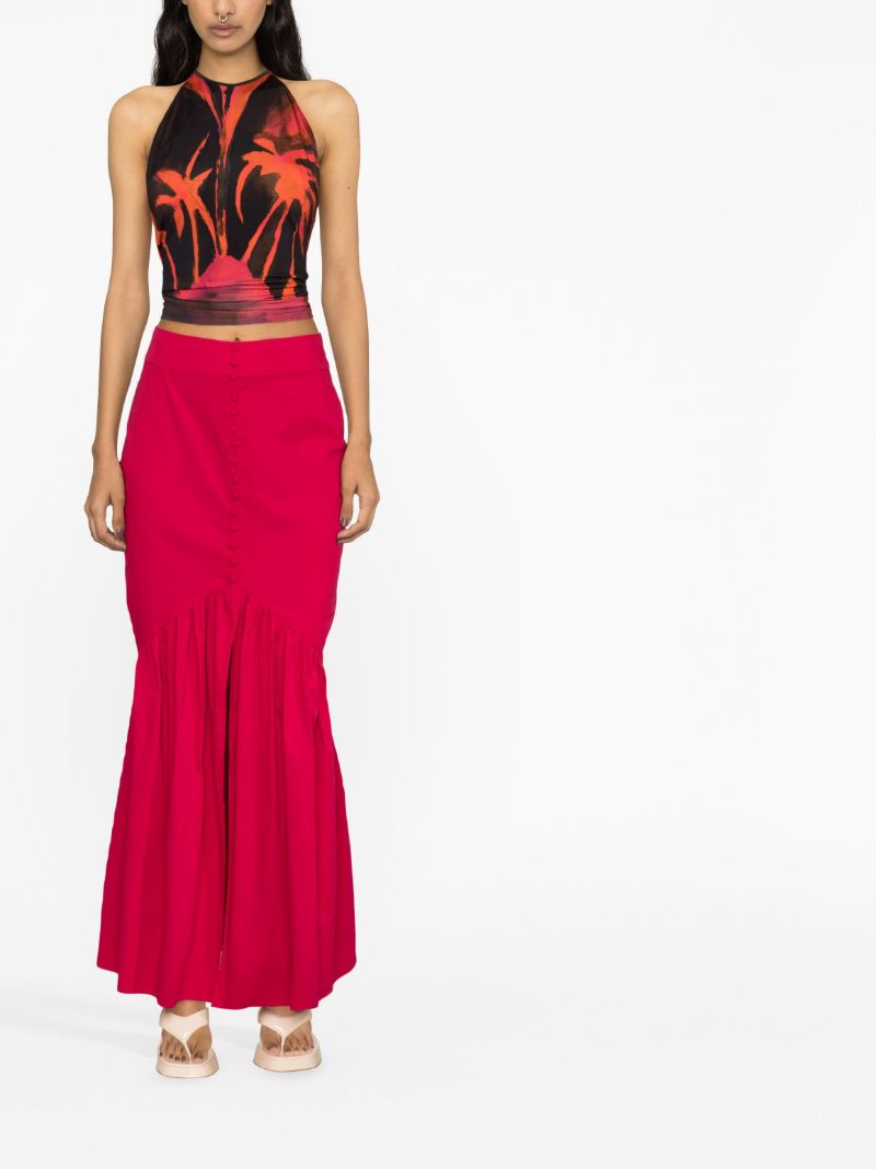 Pink Delilah Cotton Maxi Skirt