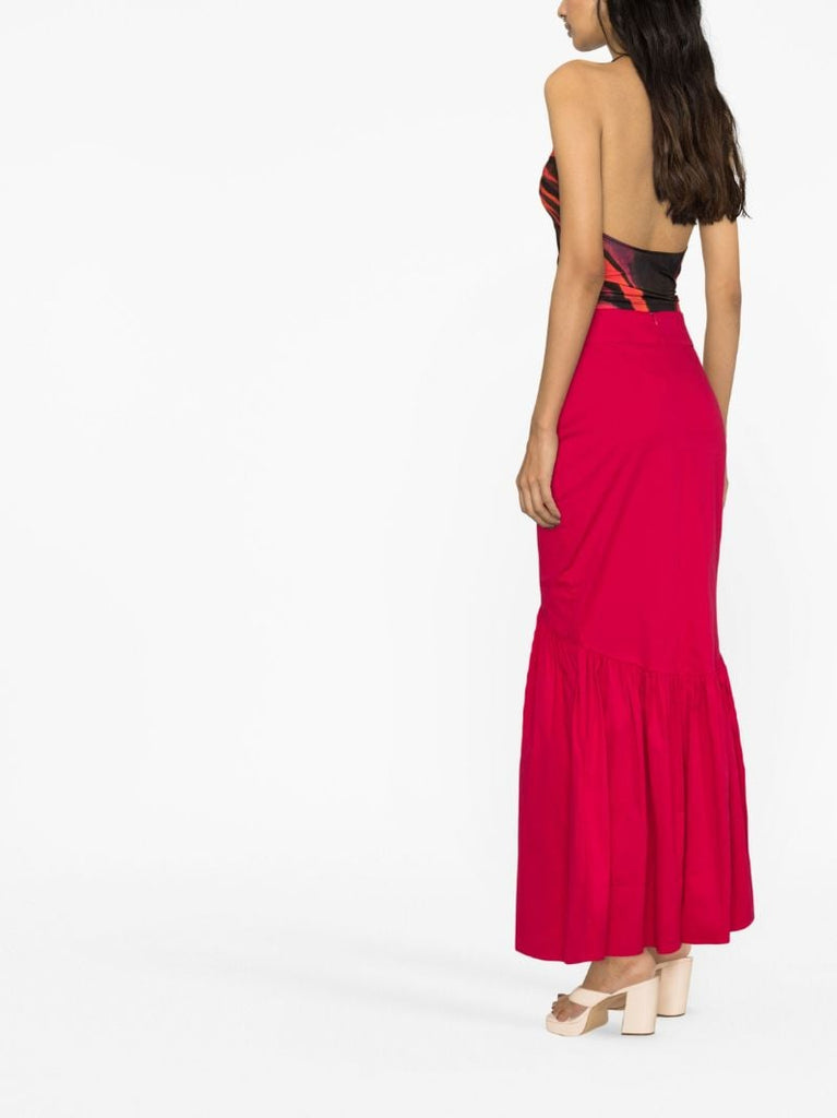Pink Delilah Cotton Maxi Skirt