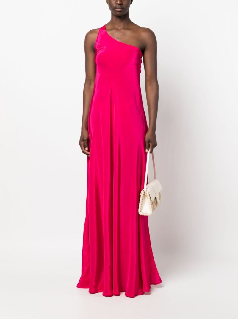 Pink Odetta One-shoulder Maxi Dress