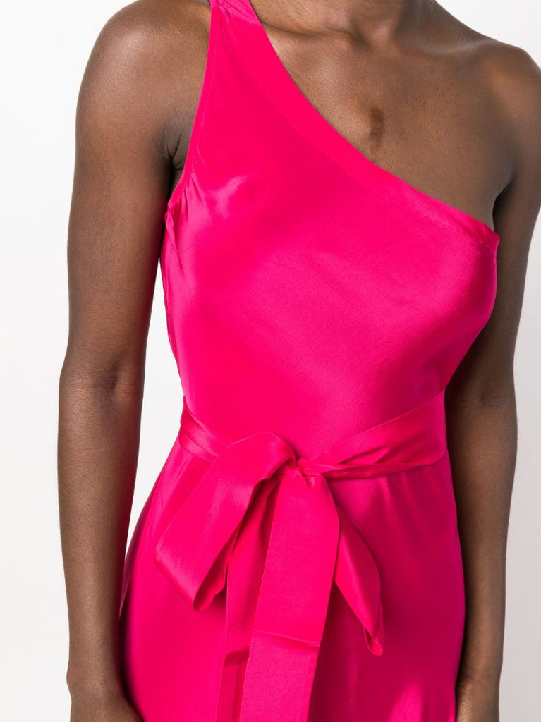 Pink Odetta One-shoulder Maxi Dress