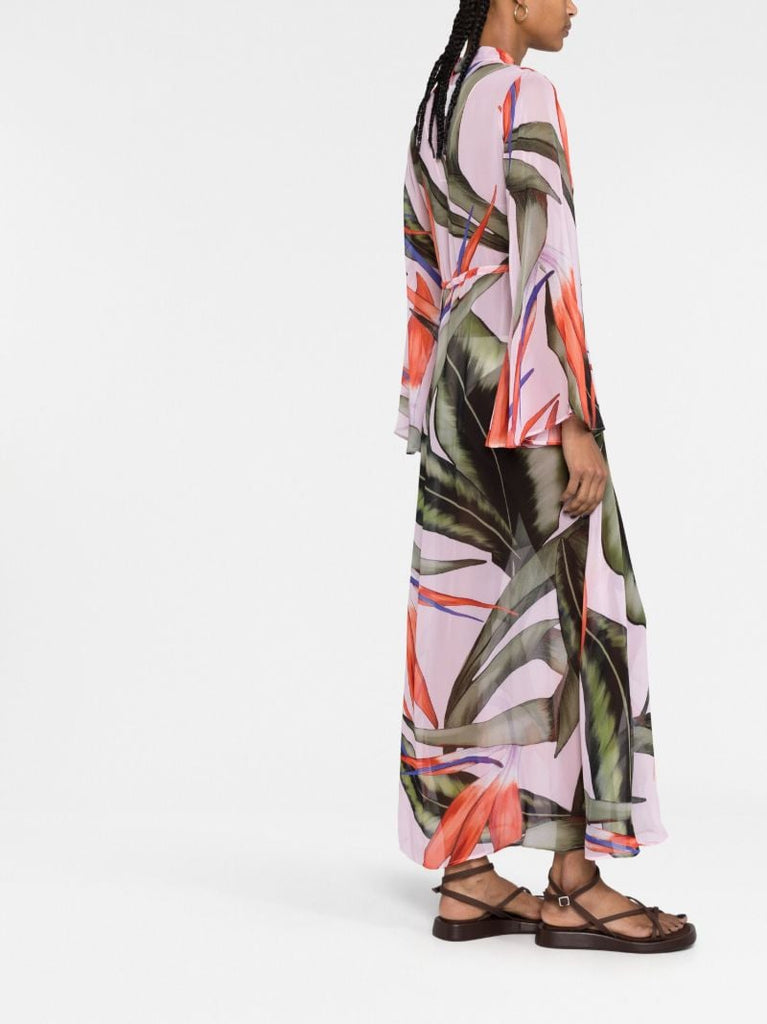 Green Betty Floral Print Beach Dress