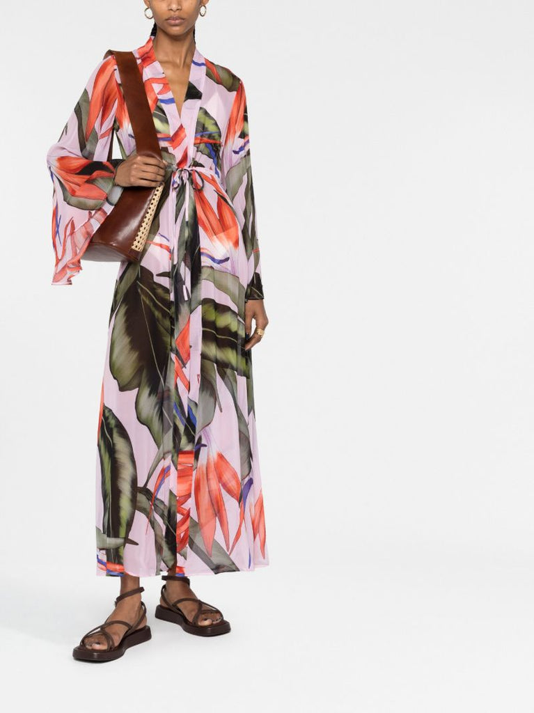 Green Betty Floral Print Beach Dress