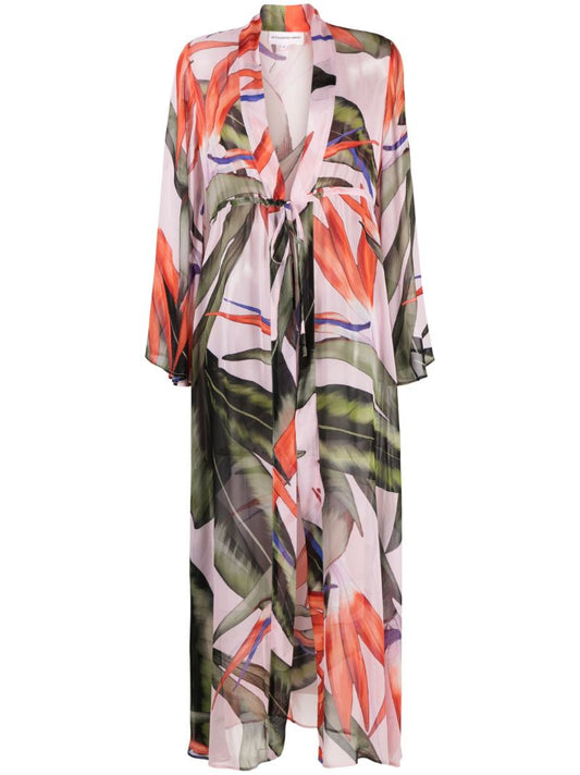 Green Betty Floral Print Beach Dress