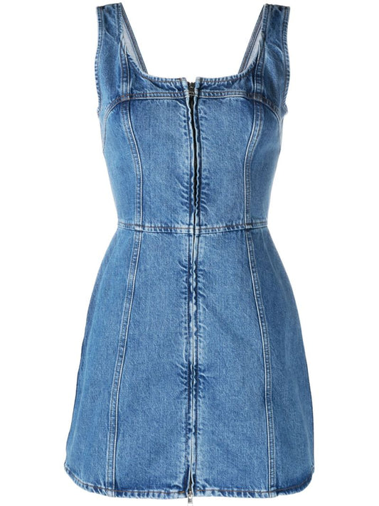 Blue Denim Bustier Mini Dress