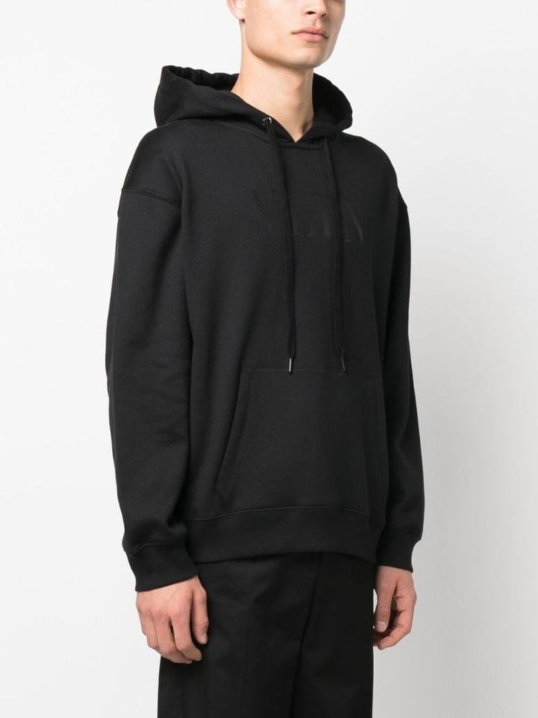 Black Vltn Cotton Hoodie
