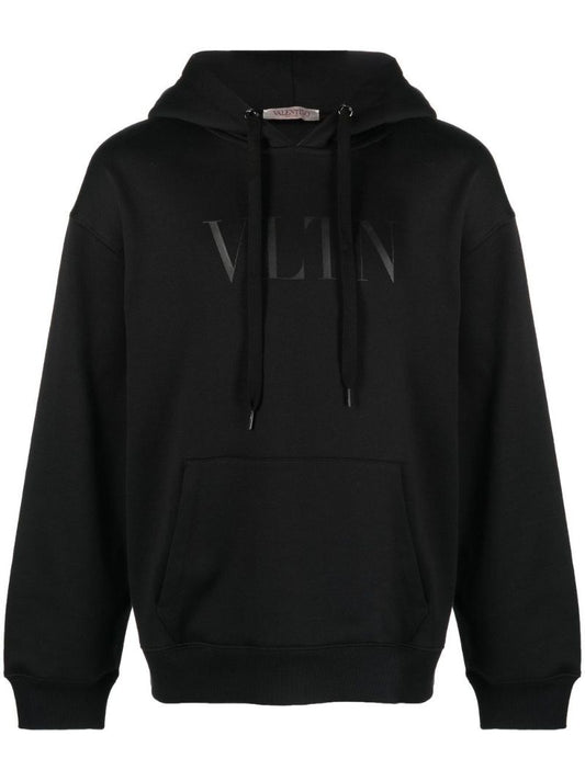 Black Vltn Cotton Hoodie