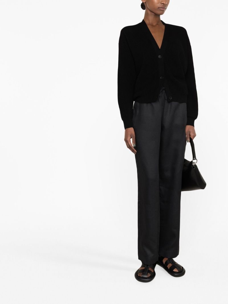 Black Aurelia Organic Linen Wide-leg Trousers