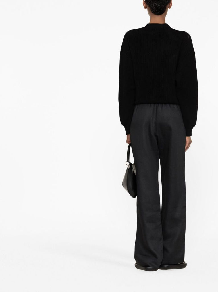 Black Aurelia Organic Linen Wide-leg Trousers