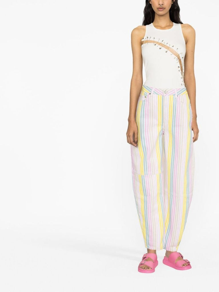 Yellow Striped Jeans