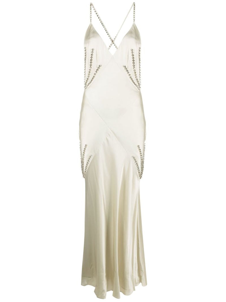 Neutral Pantomime Embellished Maxi Dress