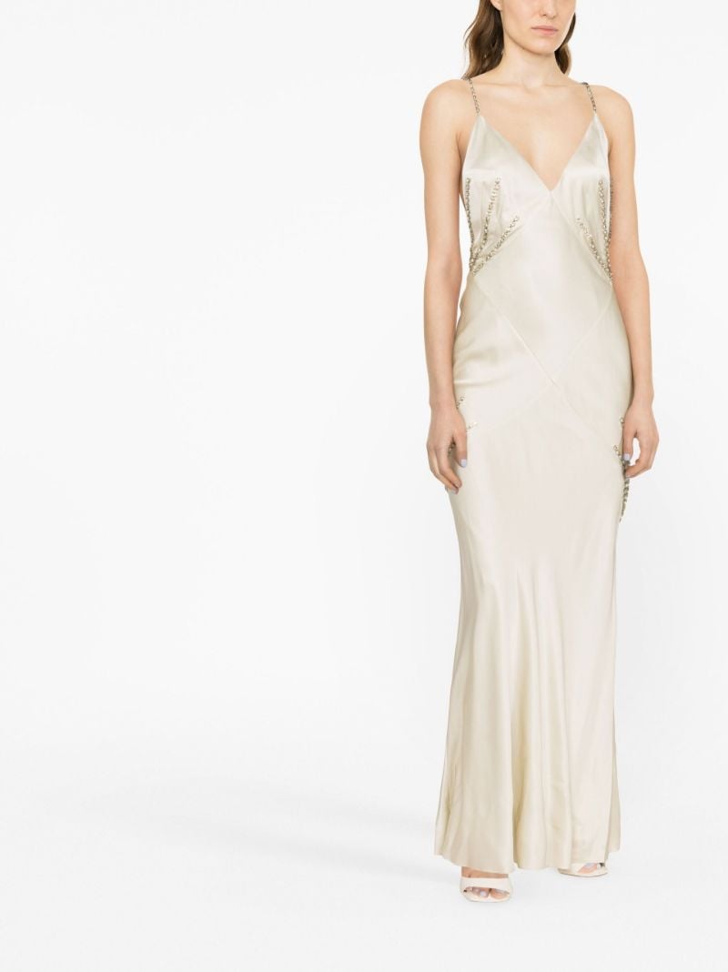 Neutral Pantomime Embellished Maxi Dress