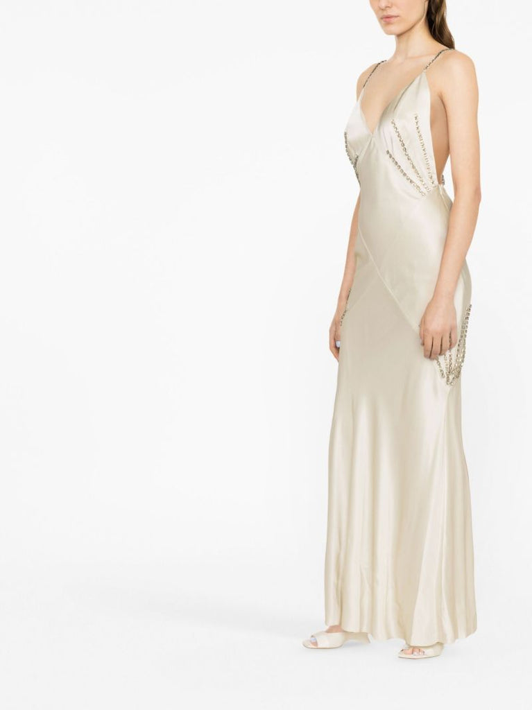 Neutral Pantomime Embellished Maxi Dress