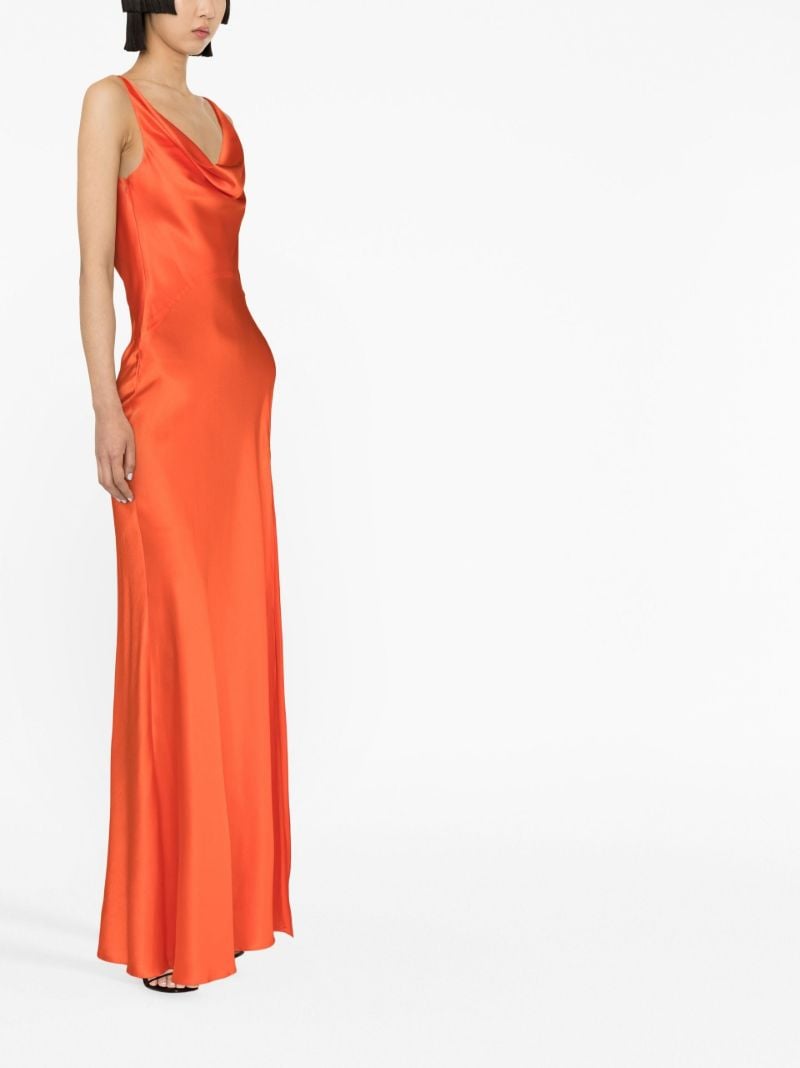 Orange Colombina Silk Maxi Dress