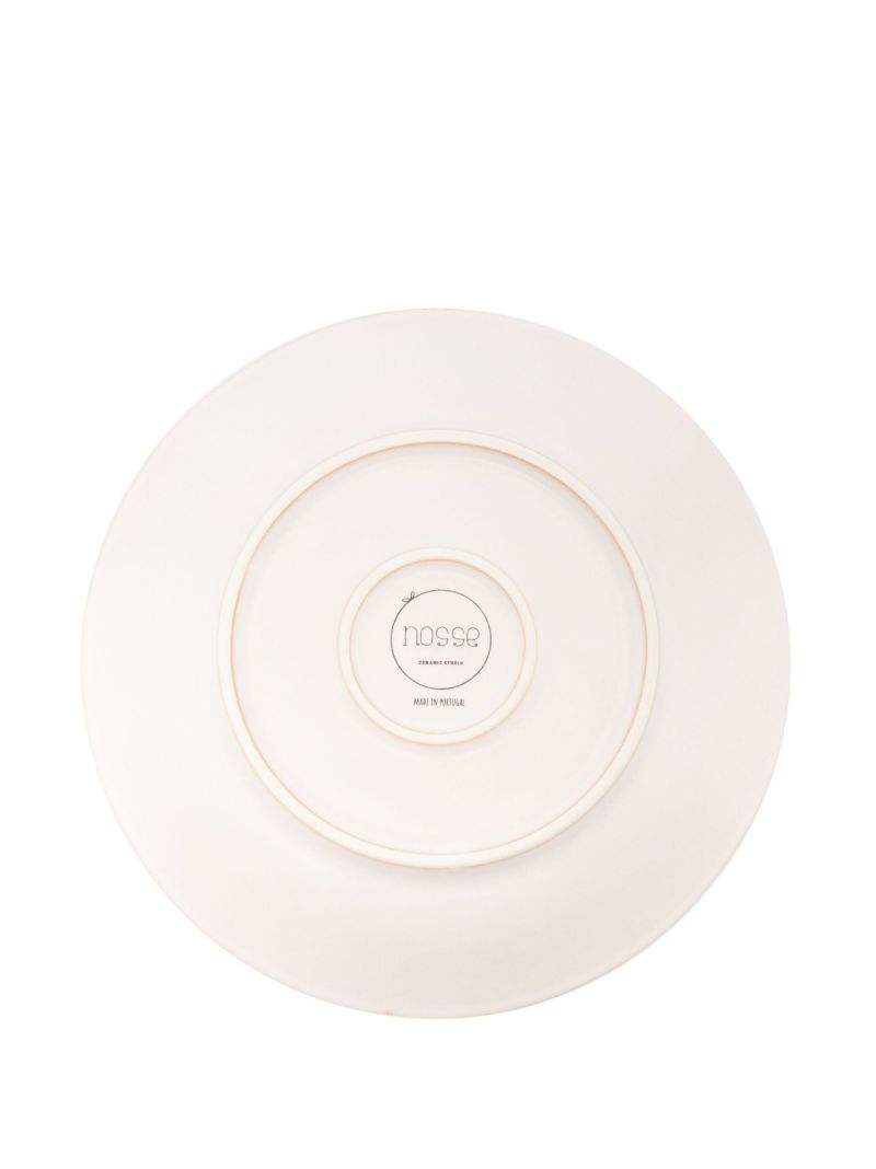 Pink Ceramic Dessert Plate Set