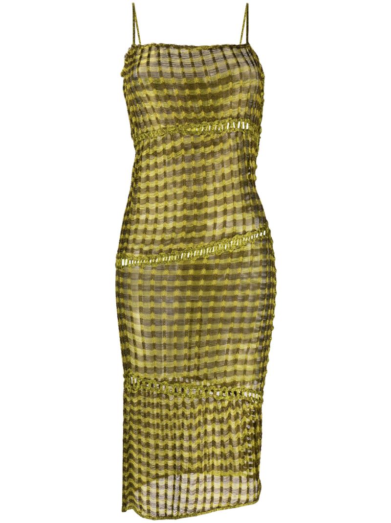 Yellow Jigsaw Mini Dress