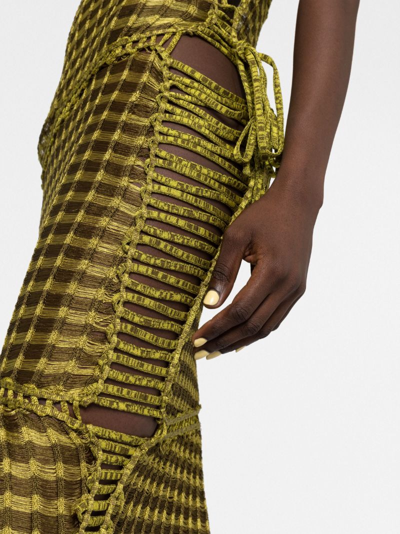 Yellow Jigsaw Mini Dress