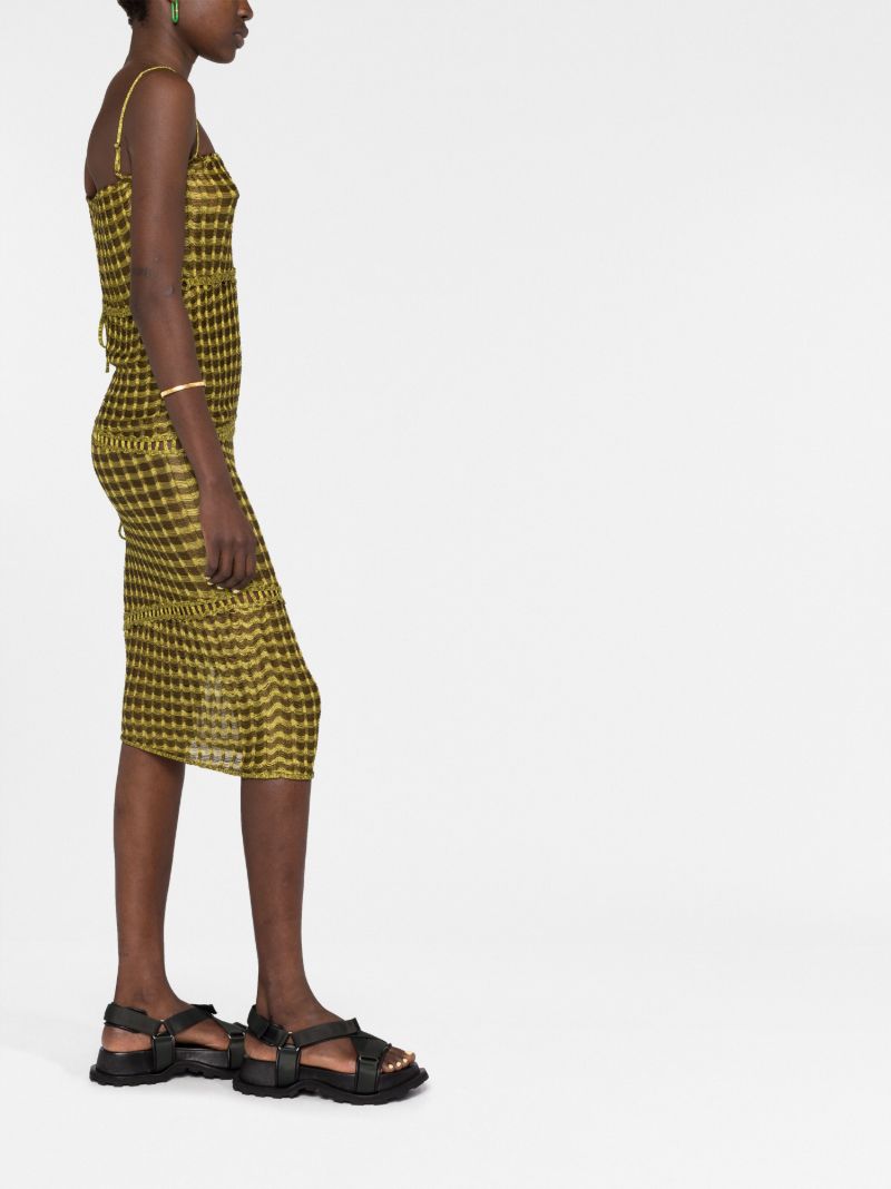 Yellow Jigsaw Mini Dress