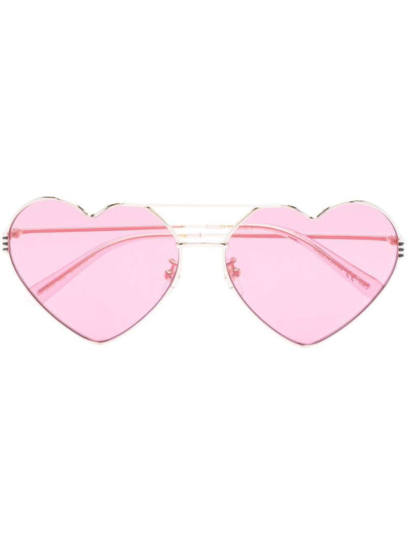 Gold-tone Heart Sunglasses