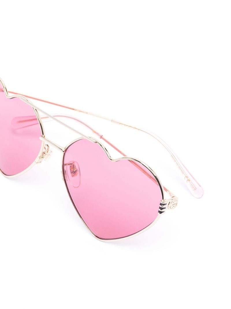 Gold-tone Heart Sunglasses