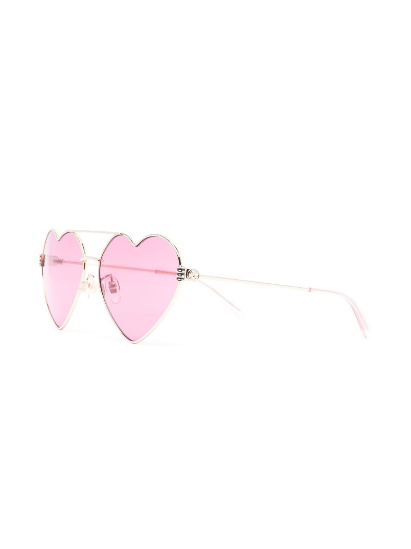 Gold-tone Heart Sunglasses