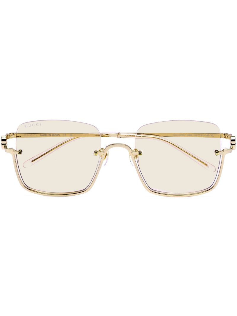 Gold-tone Oversized Square Optical Glasses