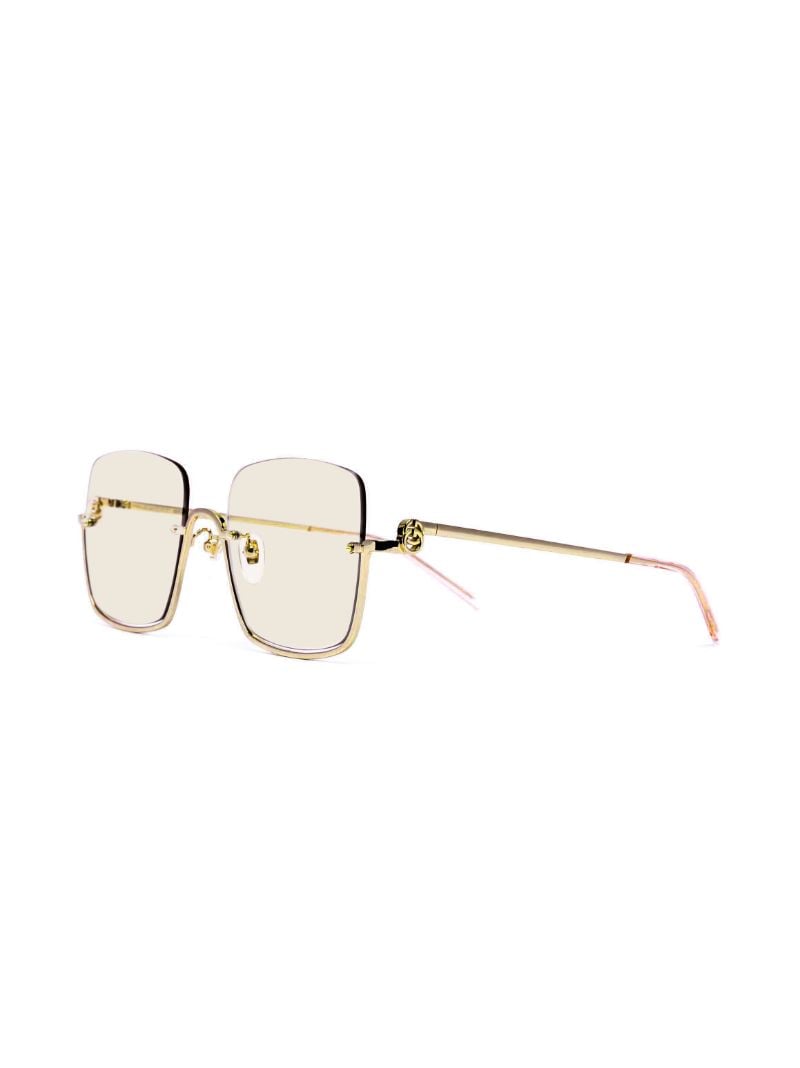 Gold-tone Oversized Square Optical Glasses