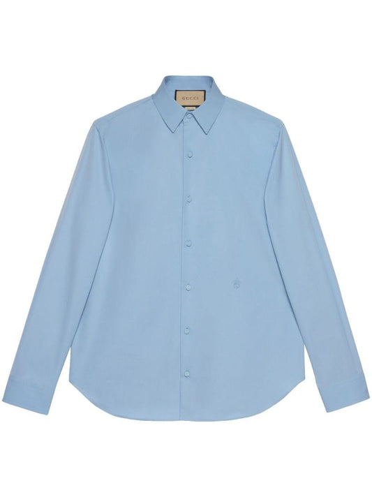 Blue Interlocking G Cotton Shirt