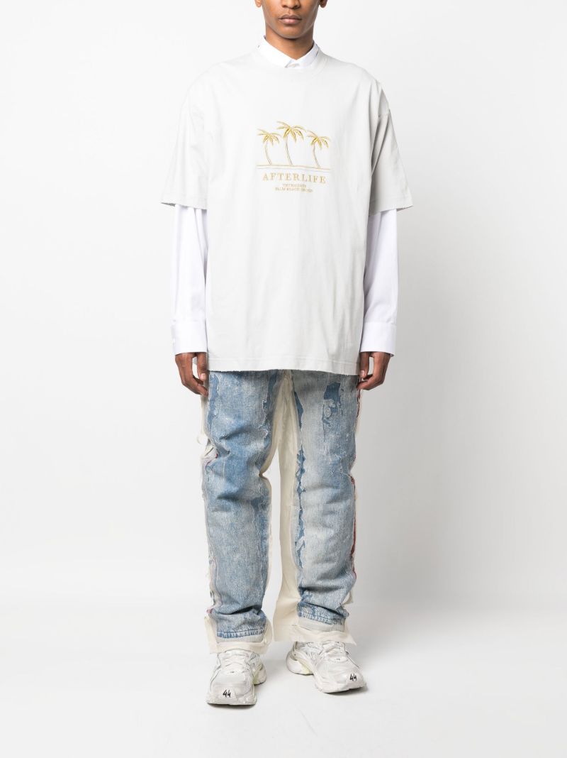 White Afterlife Embroidered T-shirt