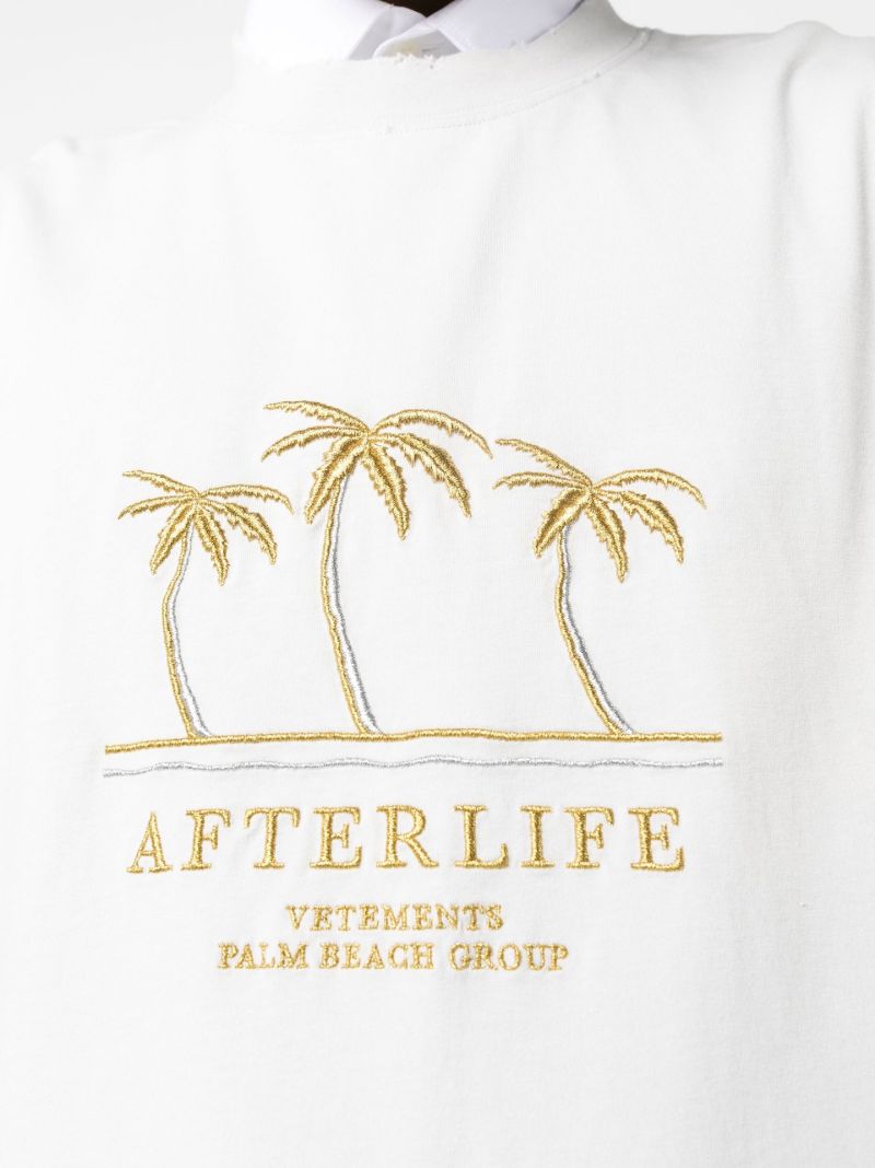 White Afterlife Embroidered T-shirt